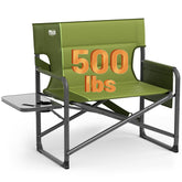 TIMBER RIDGE XXL Directors Chair with side table for easy outdoor meals