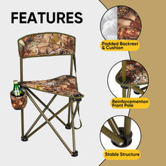 TIMBERHIDE lightweight 2-6 lb chair being carried on a trail
