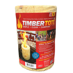 Timber Tote paper-removal setup enables effortless ignition.