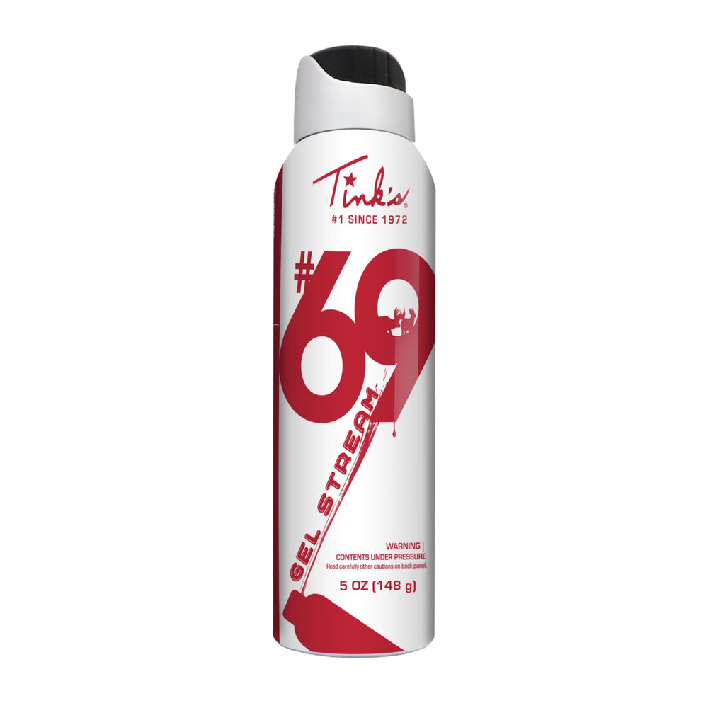 TINK'S 69 Doe-in-Rut gel on a 5 oz can for buck attraction