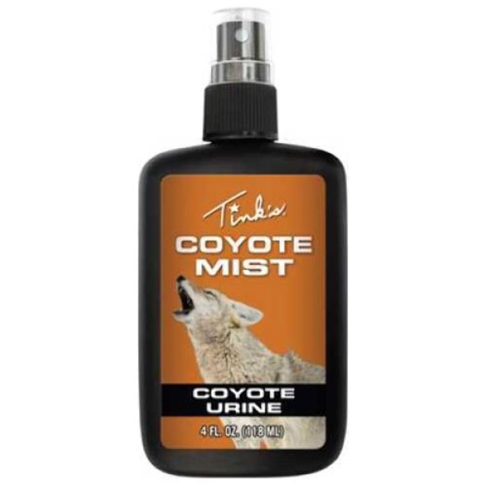 Tink's Coyote Mist Pred Lure spray bottle attracts coyotes with a natural scent