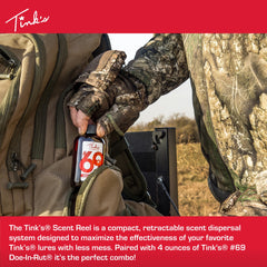 Tink's Scent Reel dispenser demonstrates compact, mess-free scent delivery for easy setup.