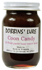 TINRIEF Dobbins Coon Candy Lure 1oz attracting raccoons in outdoor settings