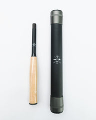 Tiny Tenkara Tiny Ten 5ft ultralight rod extended for precise casts in tight streams.