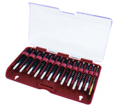 Tipton nylon bore brush set in a 13-piece hinged storage box