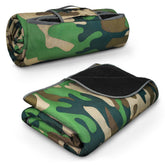 Tirrinia waterproof blanket camo folded shows compact portability for outdoor warmth