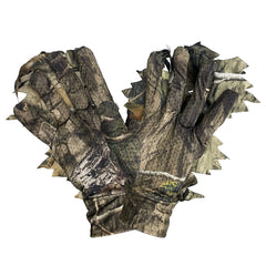 Titan 3D leafy gloves with camouflage pattern for smooth field movement.