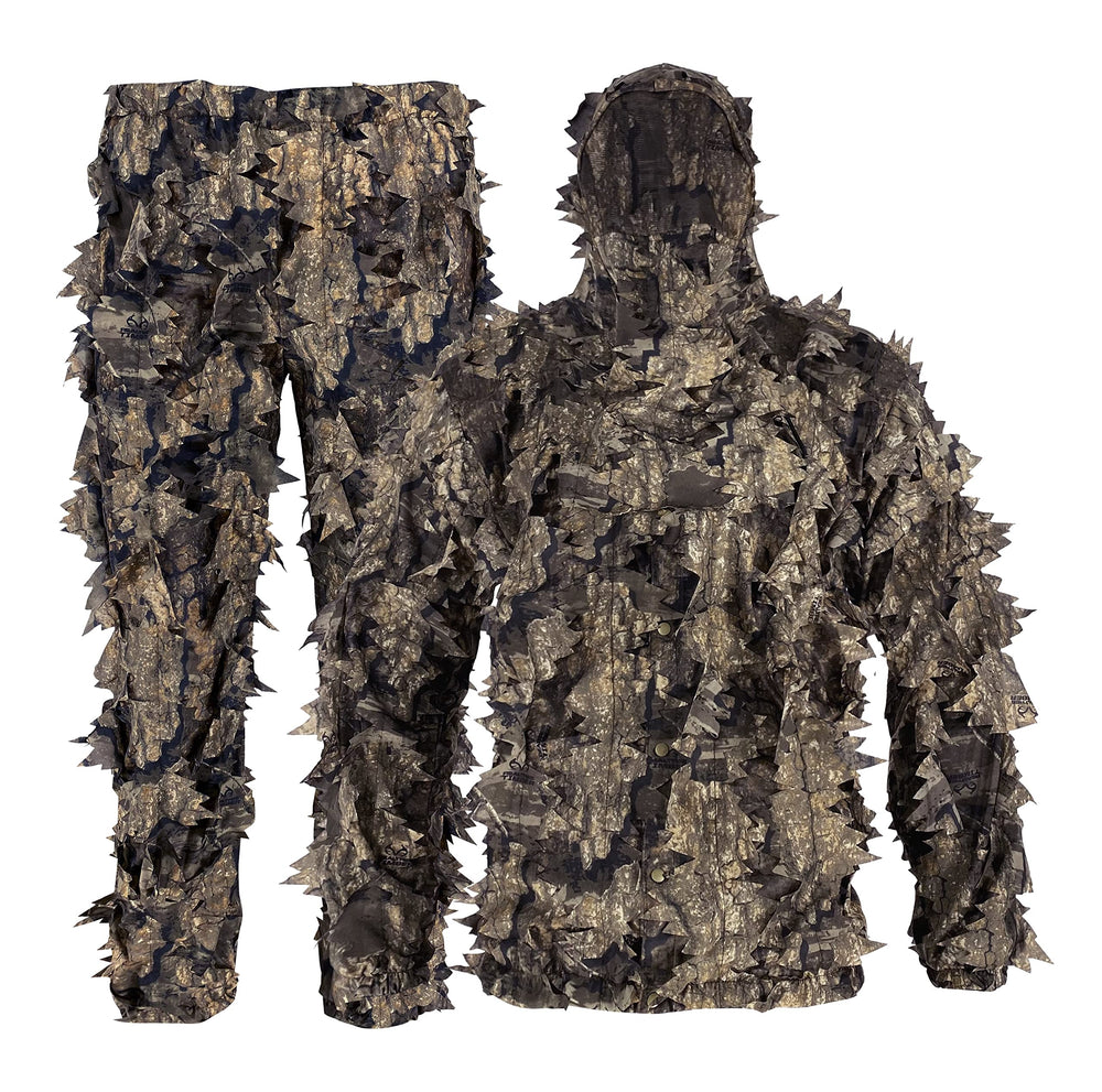 Titan 3D Leafy Suit in Realtree Timber Pattern camouflages in woodland environments