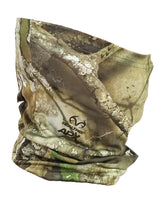 Titan 3D neck gaiter in Realtree APX camouflage for outdoor concealment and comfort.
