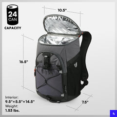 Titan Deep Freeze padded back with breathable mesh for comfort.