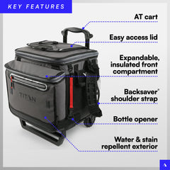 Titan by Arctic Zone Deep Freeze cooler easy-access lid for fast grabs