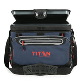 Titan Deep Freeze zipperless lid enables quick access for on-the-go snacks.