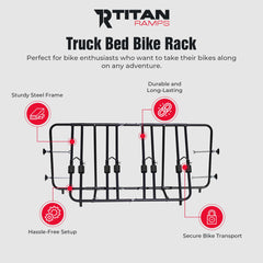 Foam padding on Titan Ramps bike rack cushions frames during transport.