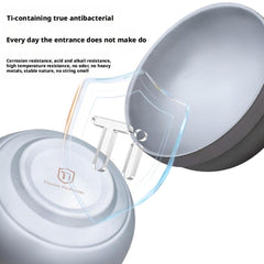 Titanium Bowl non-reactive surface preserves flavor during meals