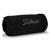 Titleist StaDry Hand Warmer front view in black charcoal with warm fleece lining for chilly rounds.