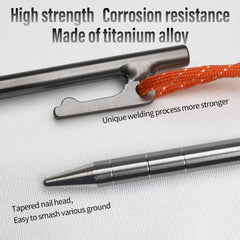 TiTo Titanium tent pegs show corrosion resistance for rugged outdoor use