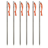 TiTo Titanium tent pegs with milled points for easy insertion in tough soil