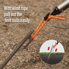 TiTo Titanium tent pegs are lightweight for reduced backpack weight