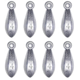 TKHDBF bank sinker teardrop shape reduces rock hang-ups for cleaner bottom touch