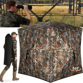 TLC Sport hunting blind 360-degree view panels enable all-around observation while remaining concealed.