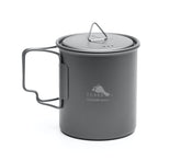 TOAKS LIGHT Titanium 450ml Cup with Lid front view, ultralight travel companion