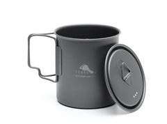 TOAKS LIGHT Titanium 450ml Cup with Lid has measurement marks for accurate boiling