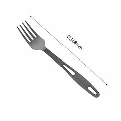 TOAKS titanium 3-piece cutlery set fork: sturdy grip for camping bites.