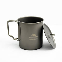 TOAKS Titanium 450ml cup with lid—durable and ultralight for outdoor use