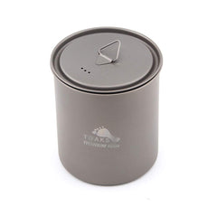 TOAKS Titanium 750ml Pot in use boiling water for quick trail meals