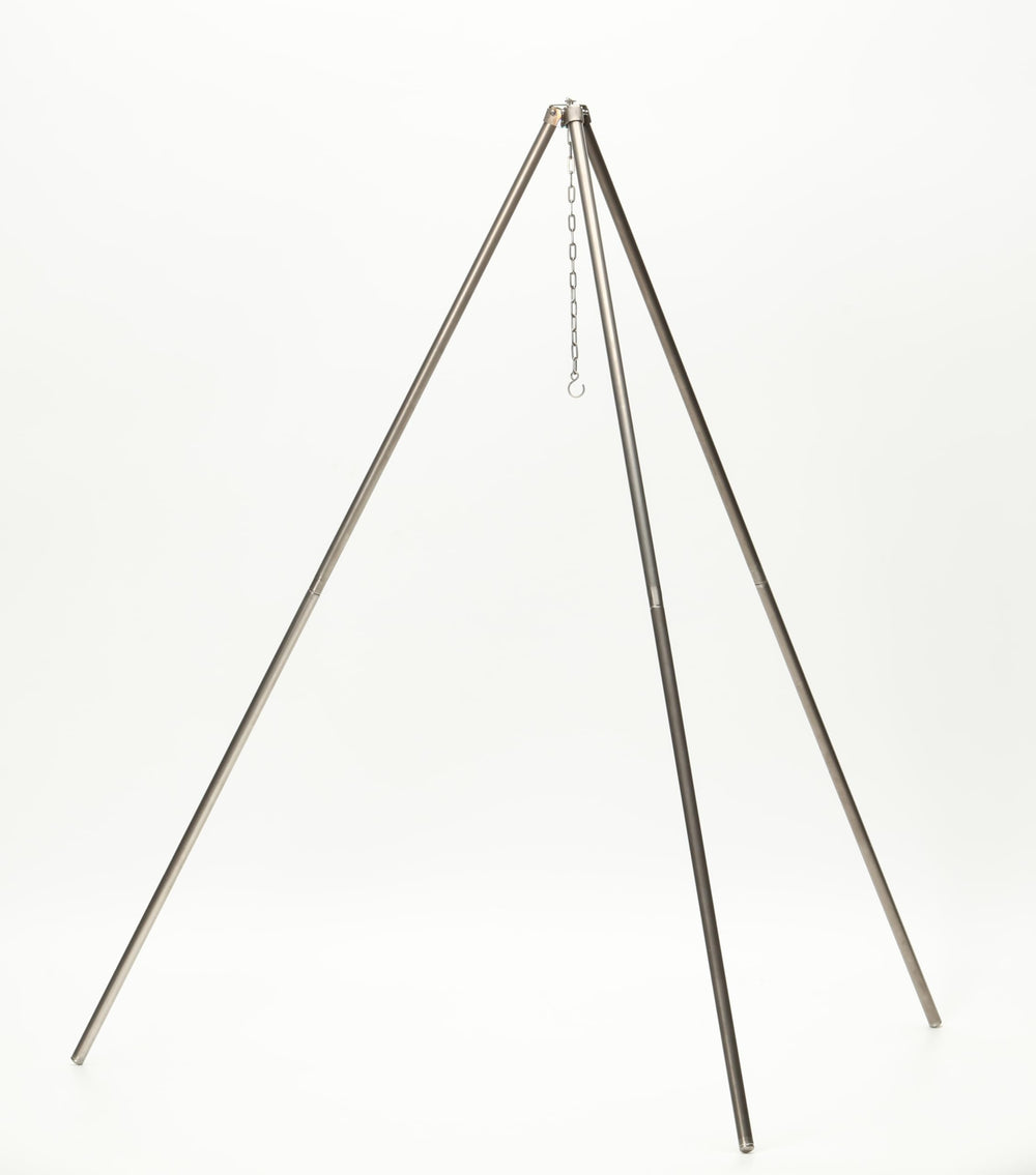 TOAKS titanium portable tripod ultra-lightweight for backpacking cooking setups.