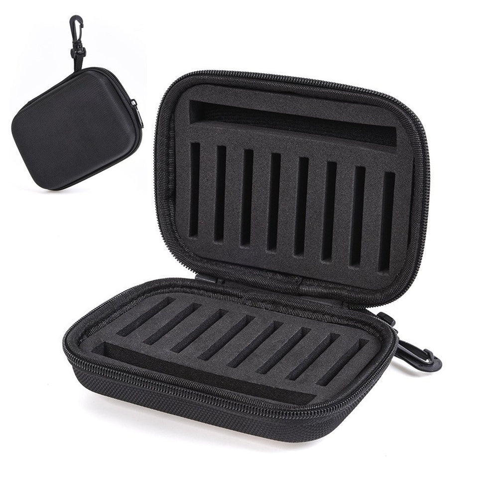 Front view of Toasis fishing lure storage wrap bag in black