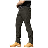 Tobchonp Mens Tactical Pants with waterproof ripstop flexcamo for rugged outdoor work.