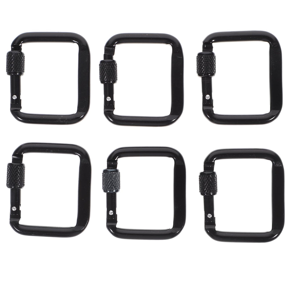 Toddmomy outdoor square carabiner keychain secures everyday items.