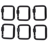 Toddmomy outdoor square carabiner keychain secures everyday items.