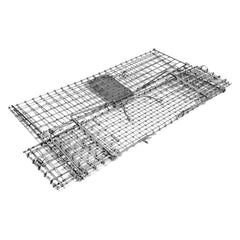 Tomahawk Original collapsible trap deployed with two doors for quick capture.