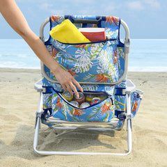 Tommy Bahama backpack beach chair floral insulated cooler pouch nearby drinks