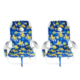 Tommy Bahama backpack beach chair open with five recline positions for comfort