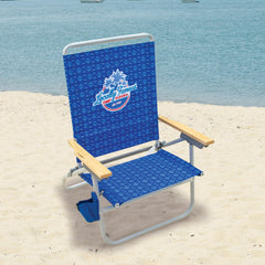 Tommy Bahama beach chair recline options with Safe-Adjust for easy comfort.