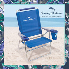 Tommy Bahama chair features SAFE-ADJUST armrests for pinch-free reclining.