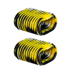 Tomotato fishing reel grip cover on yellow handle improves comfort and control for all-day casting