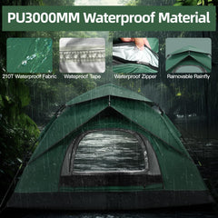 Toncoke tent dual-doors-mesh highlights breathable entry with insect protection.