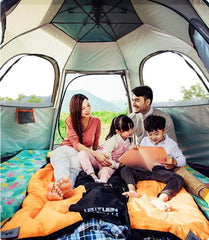 Toogh camping tent double-layer design with breathable mesh and airflow