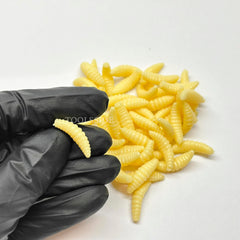 Lifelike 22mm rubber maggots for trout and bluegill image 2