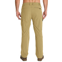 Toomett men's hiking pants side roll-up leg view showing cooling knee roll-up feature for mile-high treks