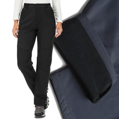 Toomett fleece-lined snow pants showing inner warmth and moisture-wicking comfort on hikes.
