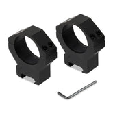 ToopMount 34mm rings outer view with lightweight aluminum for Picatinny use.