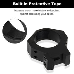 ToopMount interior tape protection prevents scope marring during installation.