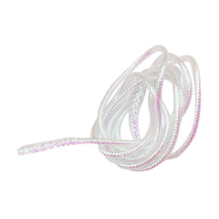 TOOYFUL 4mm white Mylar tubing close-up with pearlescent shine.