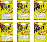 Six-pack packaging of Top Brass Bead Peg-It (six 15-count packages).