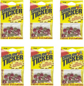 Six-pack bundle image: Top Brass Carolina Tickers with red 8mm glass beads (image 1)